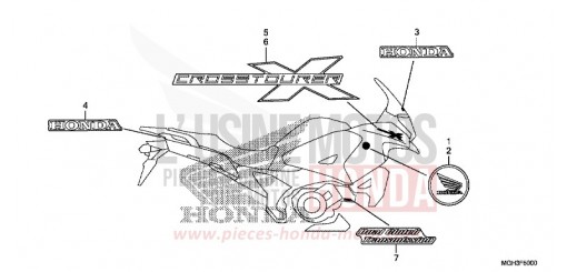 MARK/EMBLEM (BR,E,ED,F,KO,RU,U,2BR) VFR1200XDC de 2012